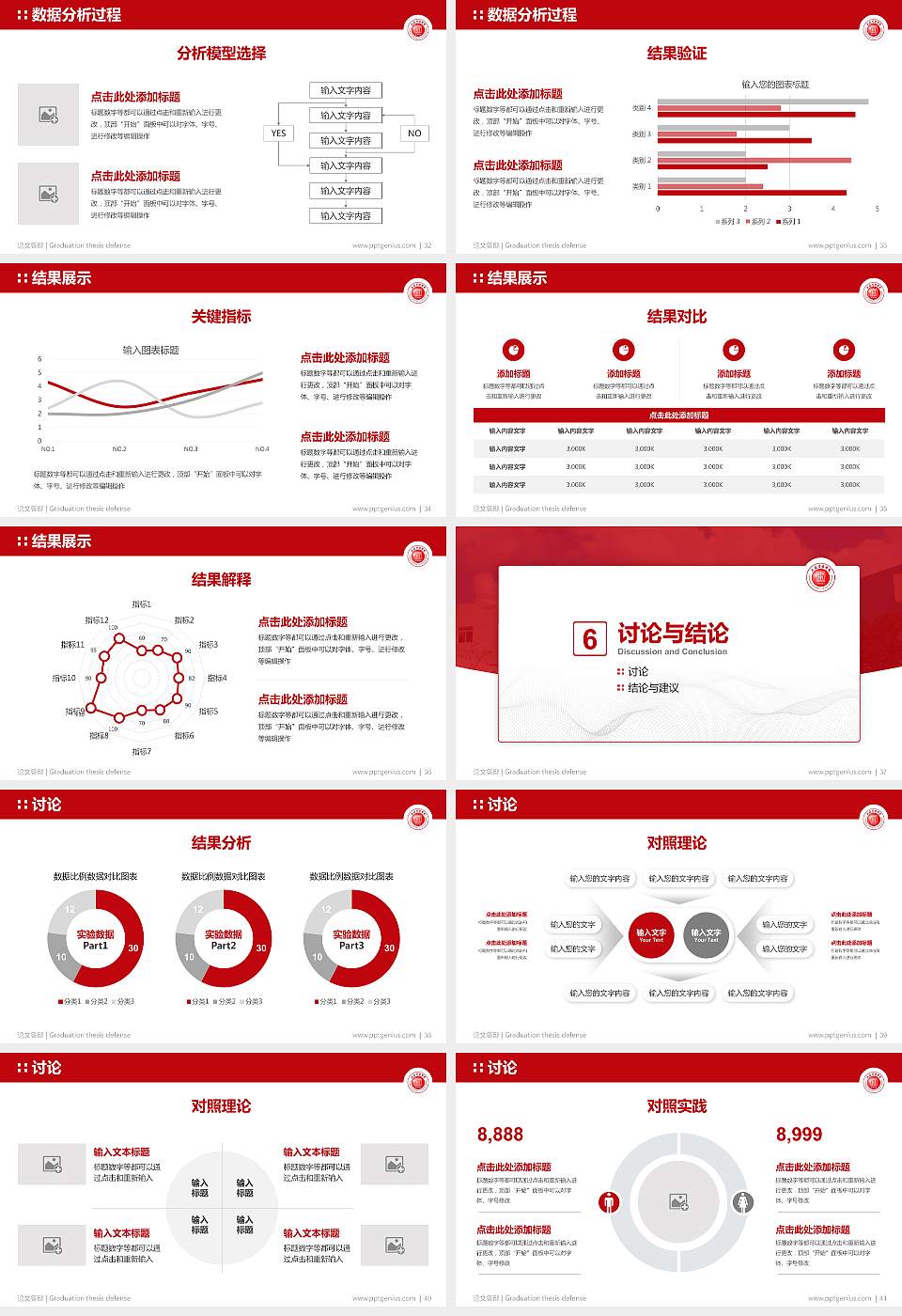 上海电力学院论文答辩标准PPT模板16:9格式幻灯片预览图5