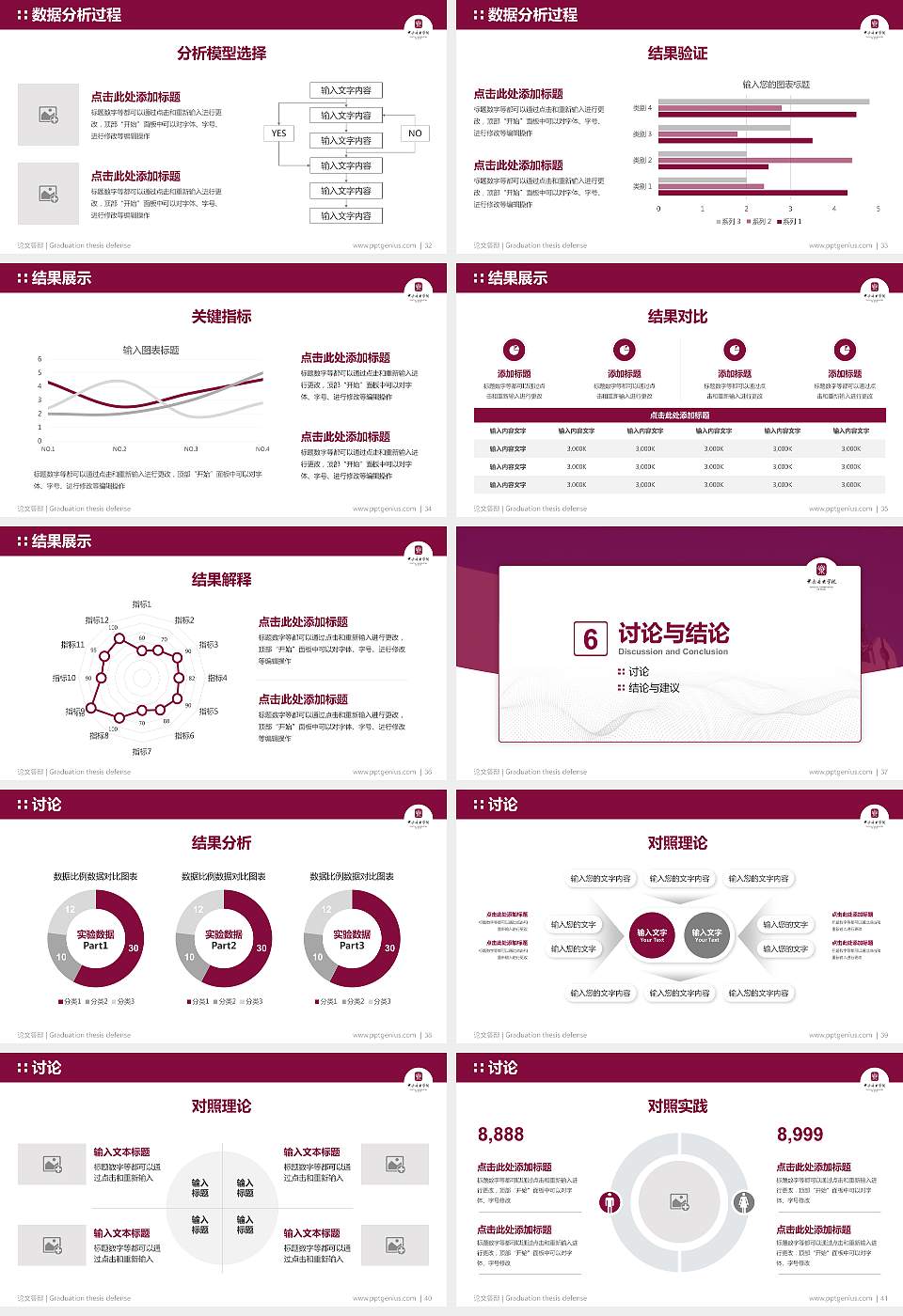 中央音乐学院论文答辩标准PPT模板16:9格式幻灯片预览图5