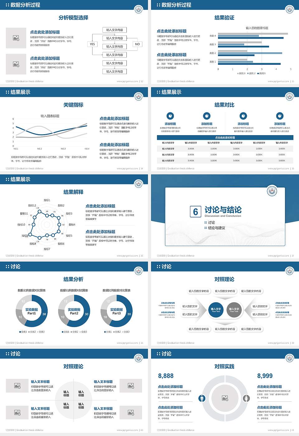 云南特殊教育职业学院论文答辩标准PPT模板16:9格式幻灯片预览图5
