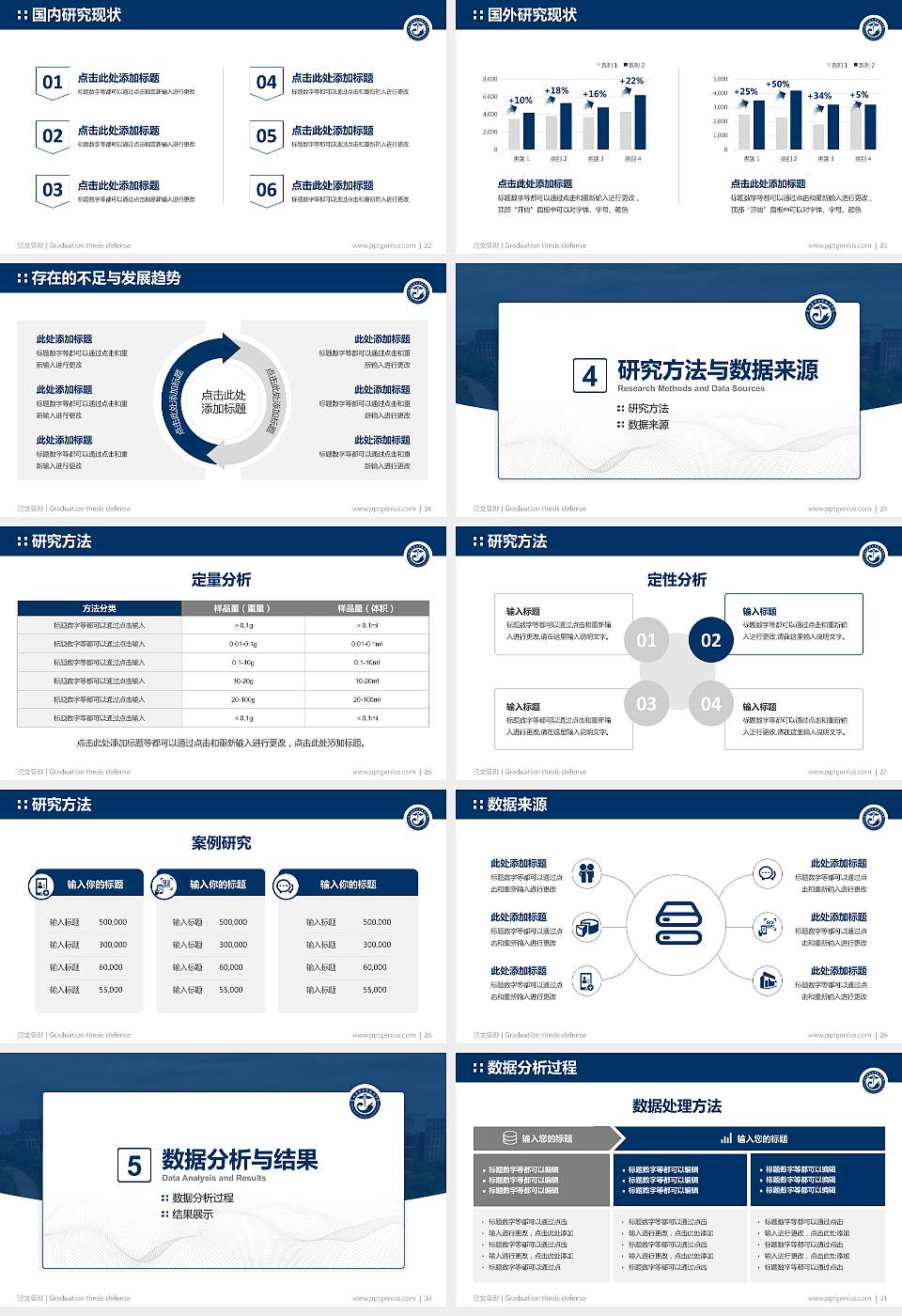 昆明医科大学海源学院论文答辩标准PPT模板16:9格式幻灯片预览图4