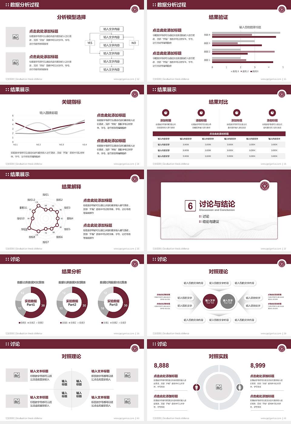 台湾长荣大学论文答辩标准PPT模板16:9格式幻灯片预览图5