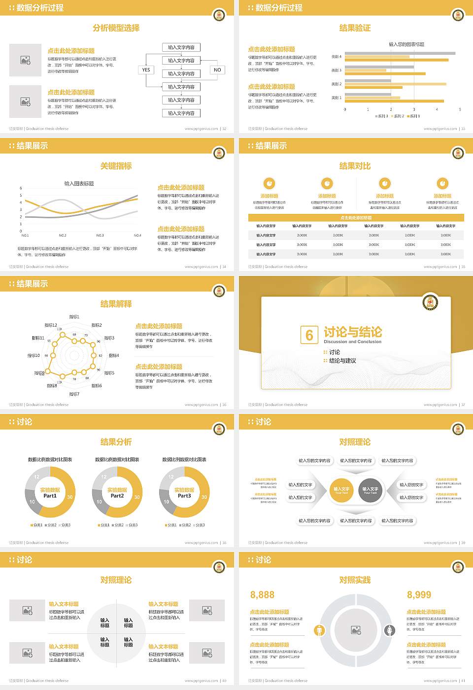 长春金融高等专科学校论文答辩标准PPT模板16:9格式幻灯片预览图5