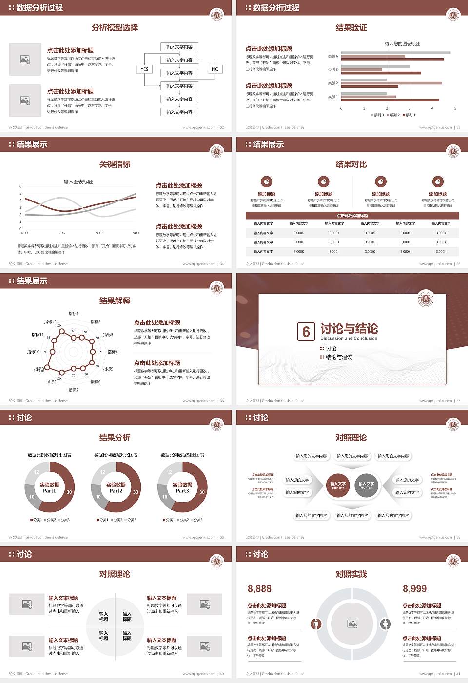 吉林财经大学论文答辩标准PPT模板16:9格式幻灯片预览图5