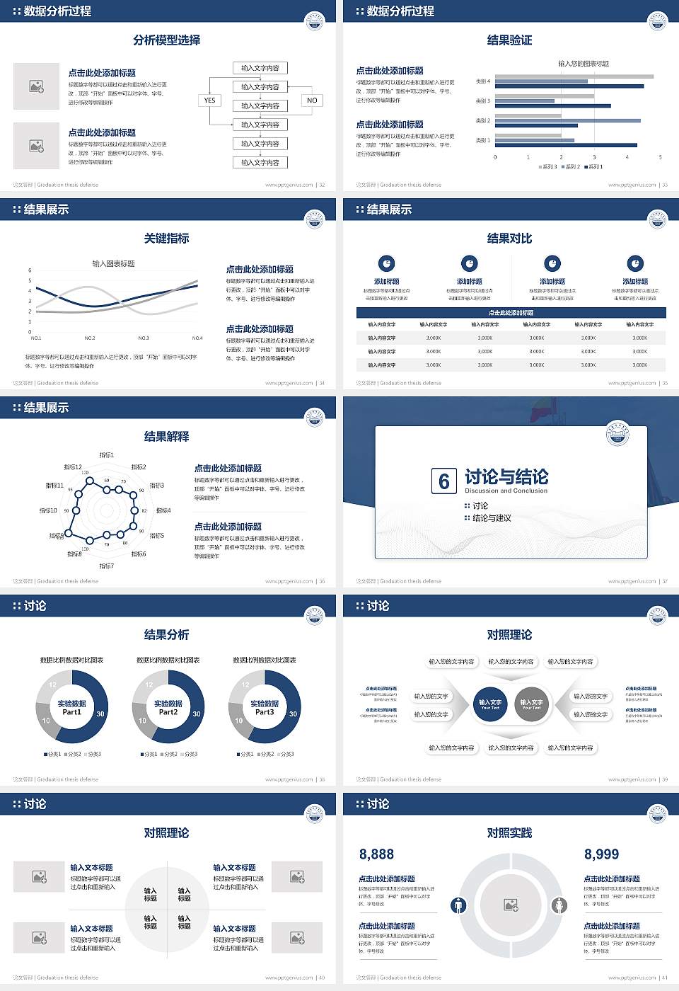 云南轻纺职业学院论文答辩标准PPT模板16:9格式幻灯片预览图5