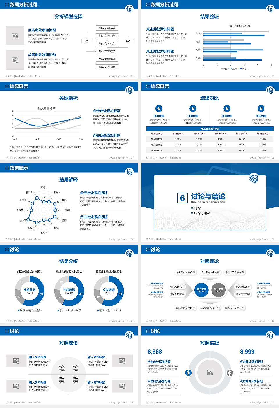 吉林城市职业技术学院论文答辩标准PPT模板16:9格式幻灯片预览图5