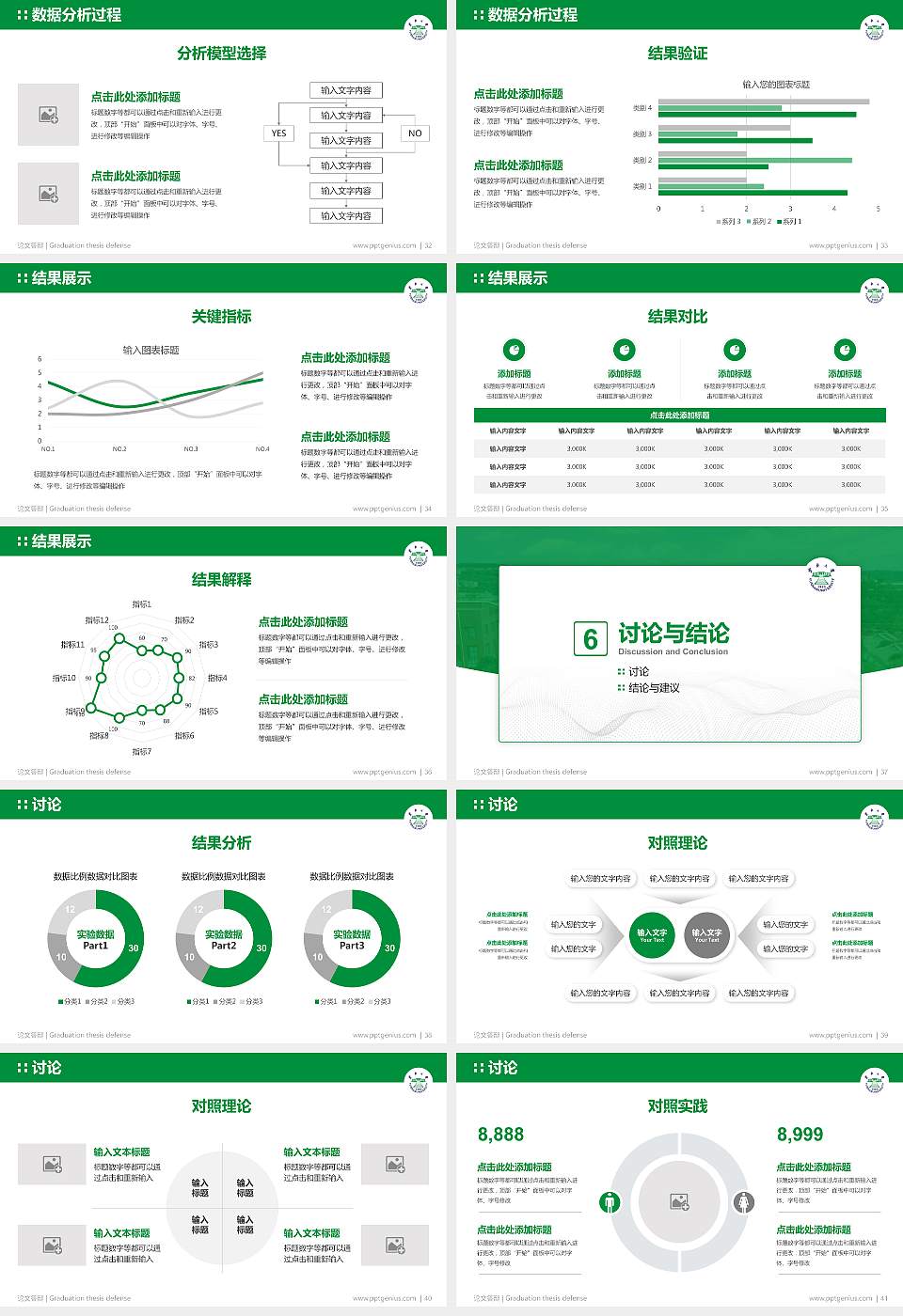 云南大学滇池学院论文答辩标准PPT模板16:9格式幻灯片预览图5