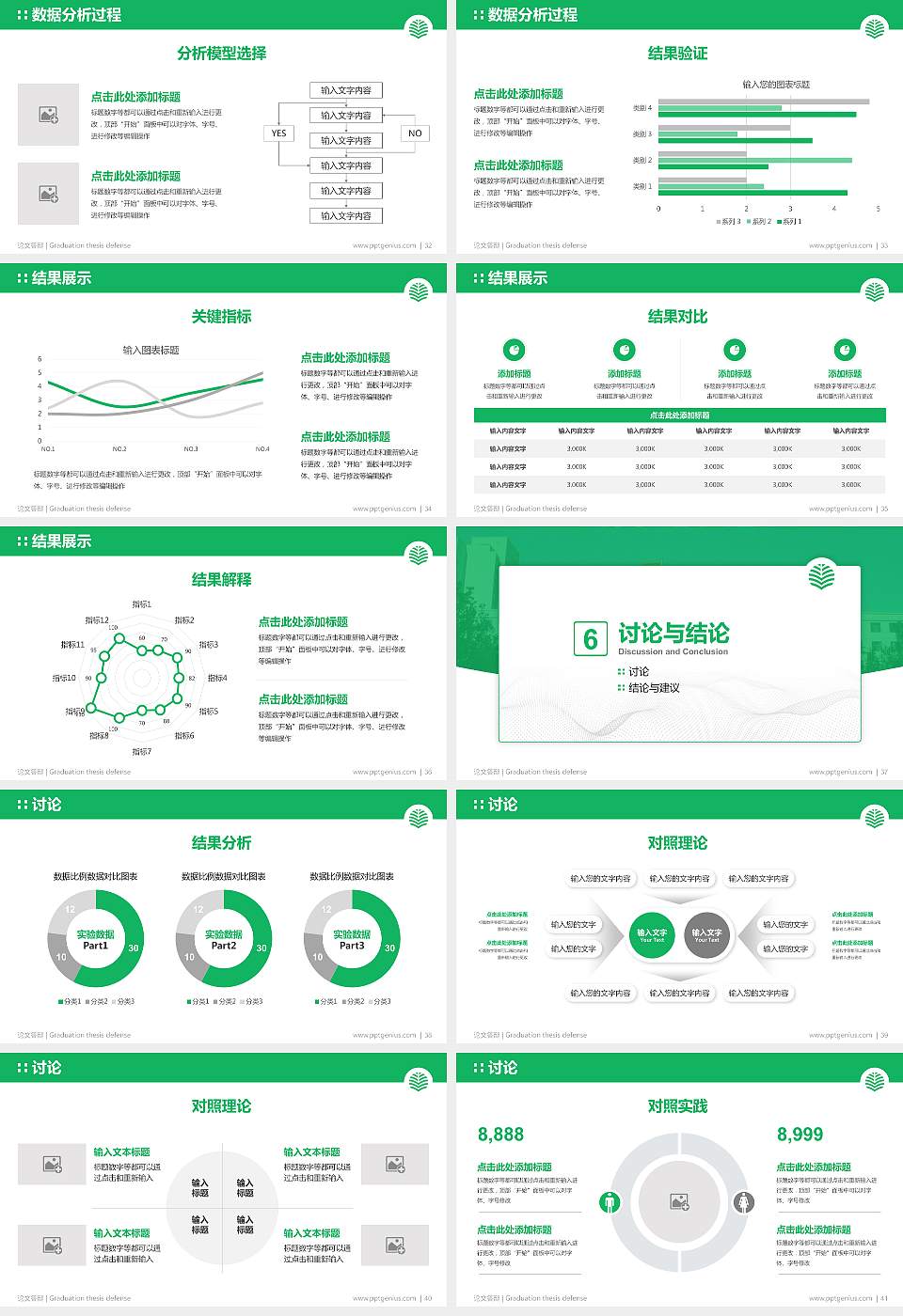 中国青年政治学院论文答辩标准PPT模板16:9格式幻灯片预览图5
