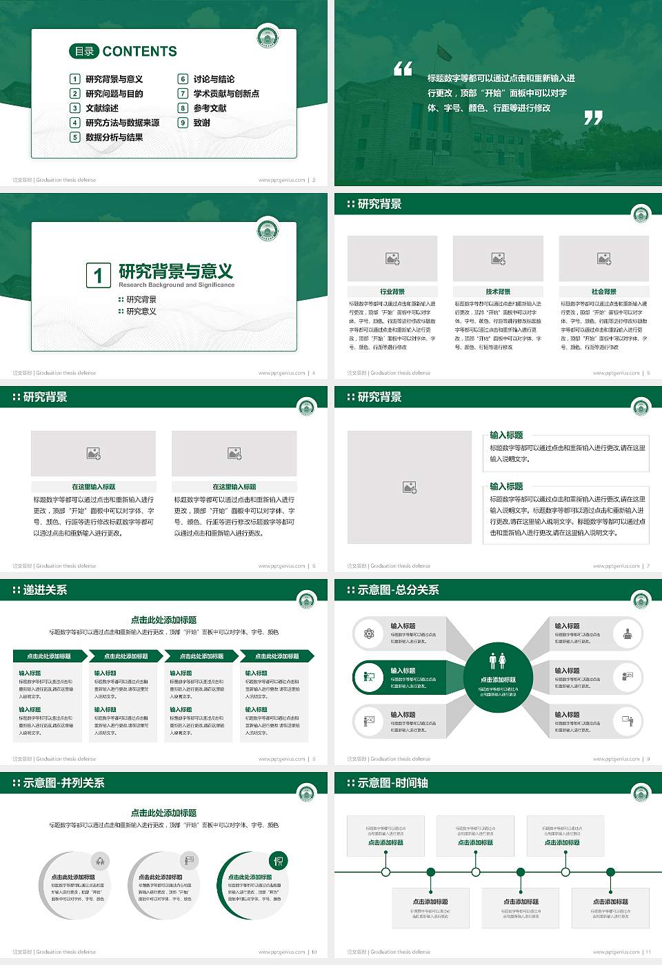 东北电力大学论文答辩标准PPT模板16:9格式幻灯片预览图2