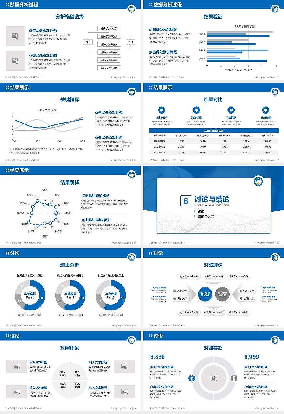 四川科技职业学院论文答辩标准PPT模板16:9格式幻灯片预览图5