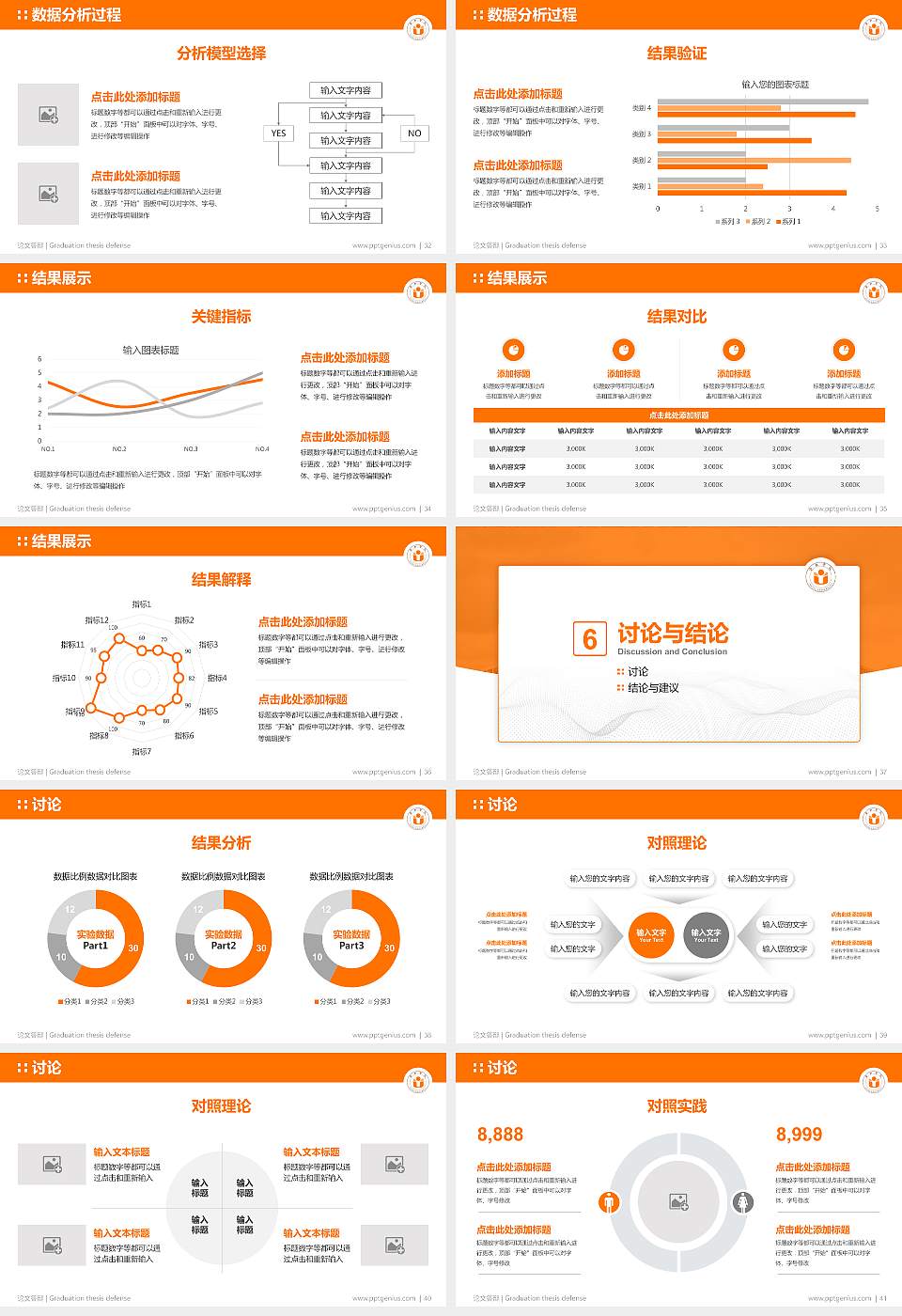 合肥学院论文答辩标准PPT模板16:9格式幻灯片预览图5