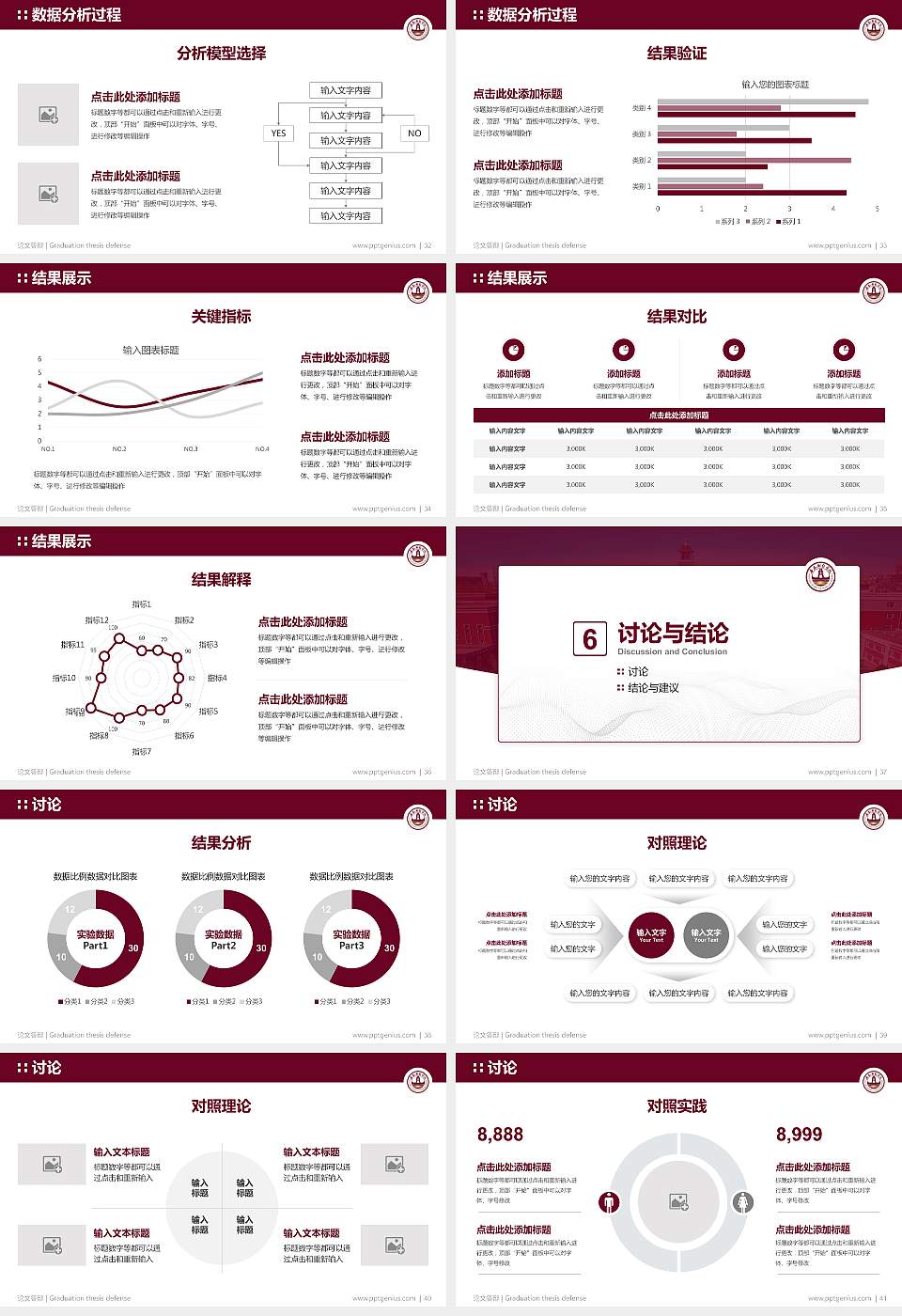 长春财经学院论文答辩标准PPT模板16:9格式幻灯片预览图5