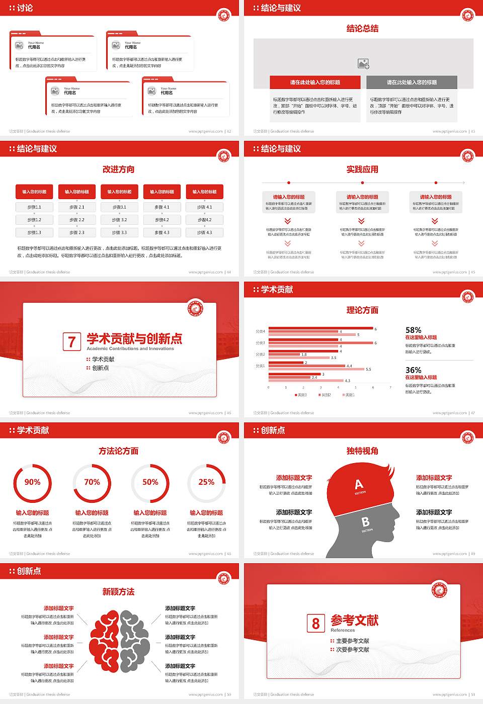 天府新区航空旅游职业学院论文答辩标准PPT模板16:9格式幻灯片预览图6