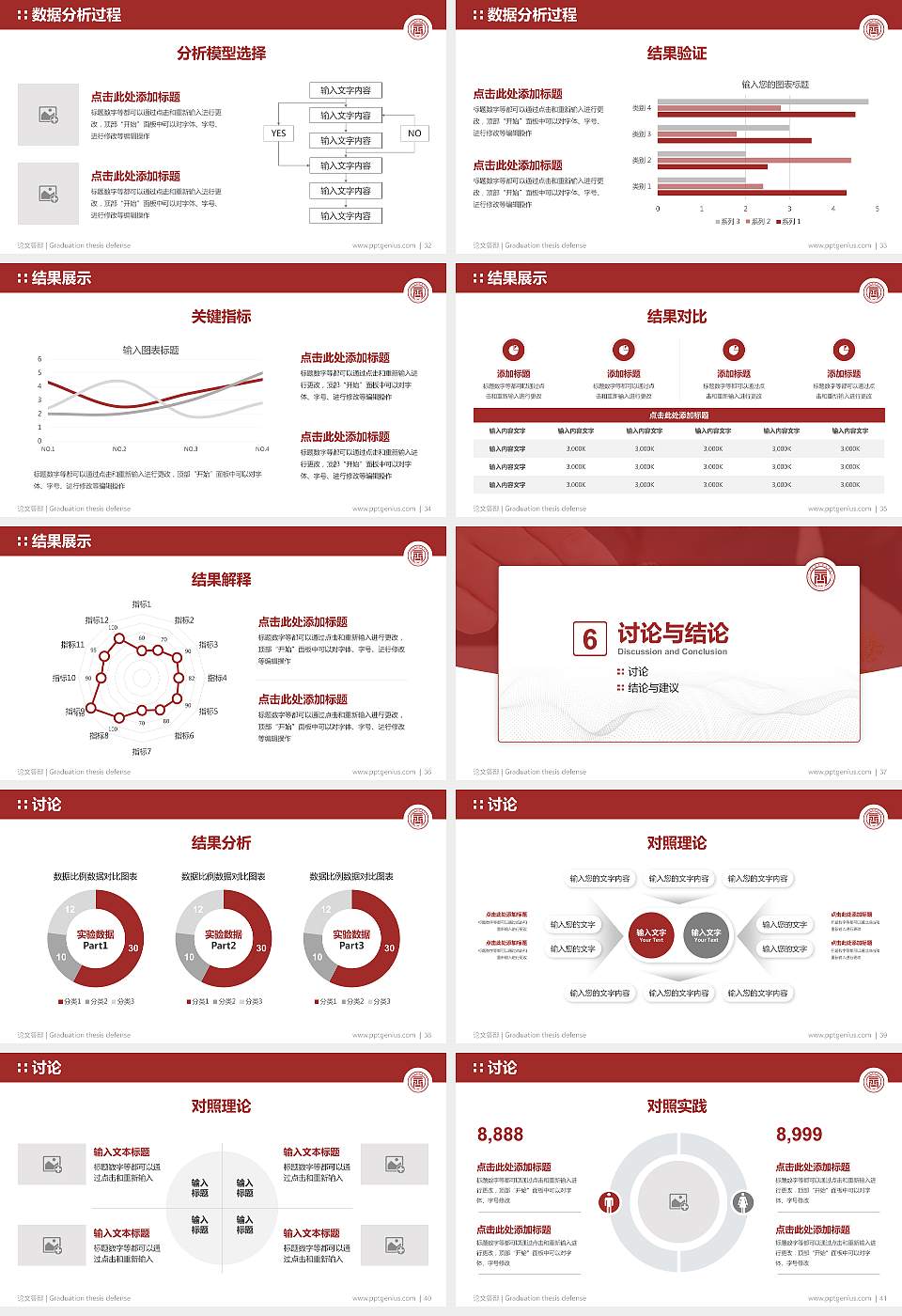 四川商务职业学院论文答辩标准PPT模板16:9格式幻灯片预览图5