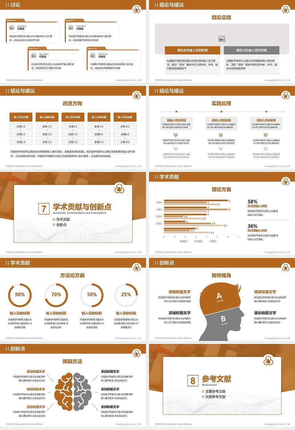 宜宾职业技术学院论文答辩标准PPT模板16:9格式幻灯片预览图6