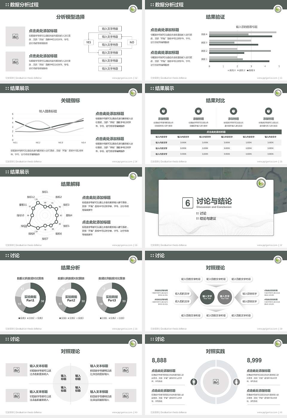 四川中医药高等专科学校论文答辩标准PPT模板16:9格式幻灯片预览图5