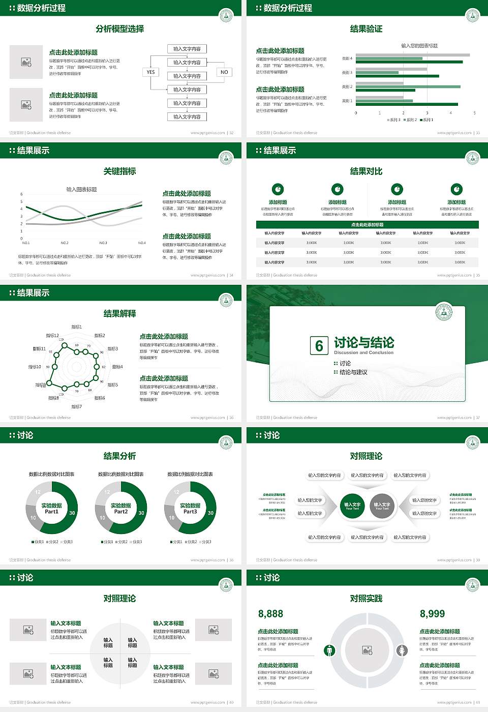 梅河口康美职业技术学院论文答辩标准PPT模板16:9格式幻灯片预览图5