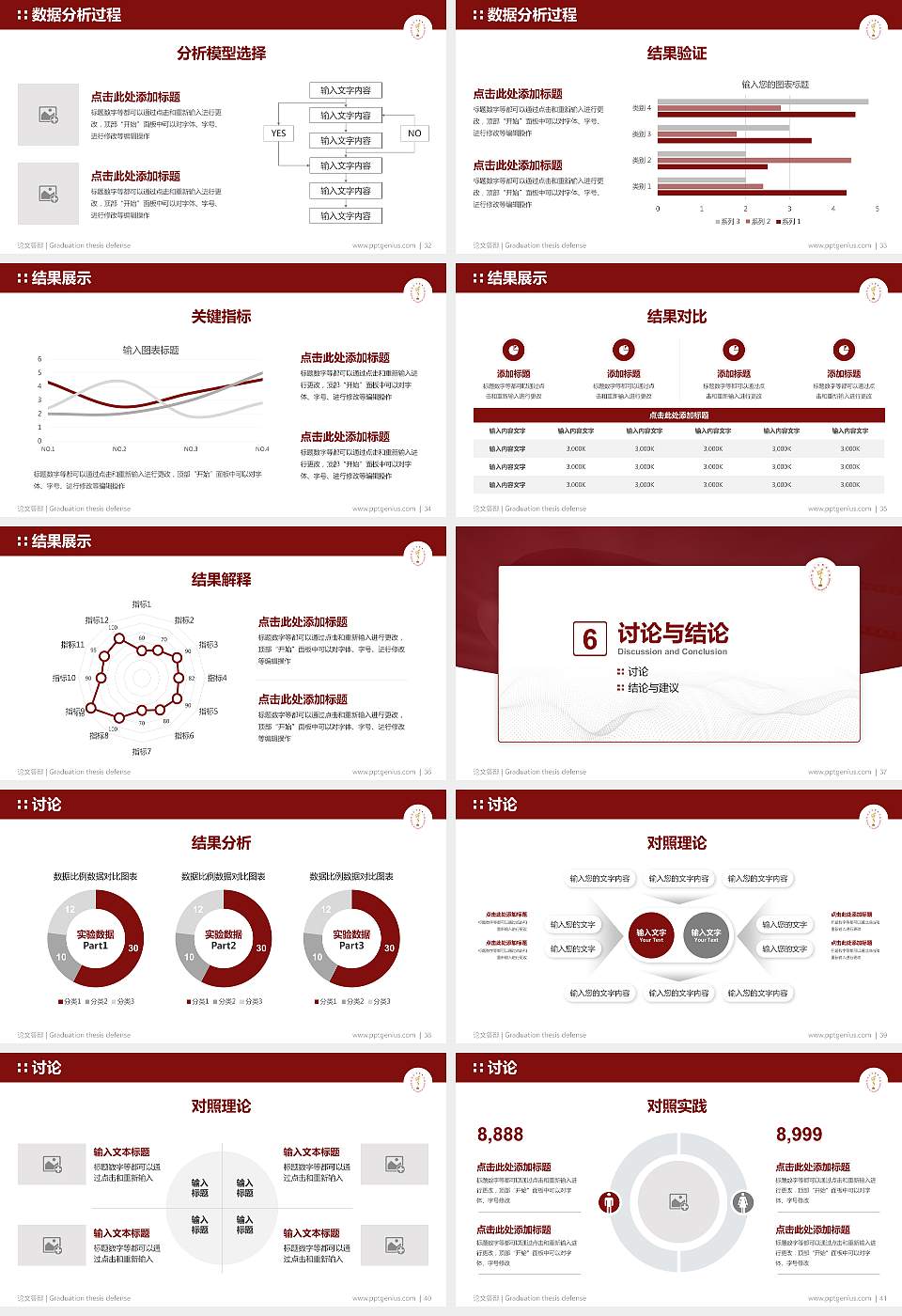 四川艺术职业学院论文答辩标准PPT模板16:9格式幻灯片预览图5