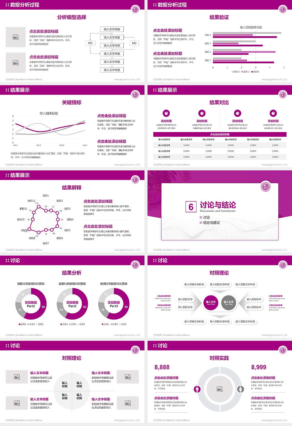 四川文化艺术学院论文答辩标准PPT模板16:9格式幻灯片预览图5