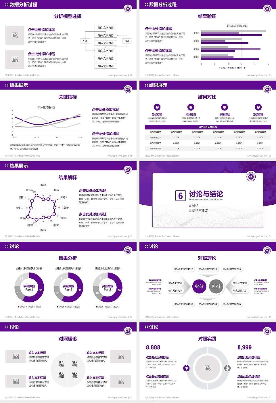 大同煤炭职业技术学院论文答辩标准PPT模板16:9格式幻灯片预览图5