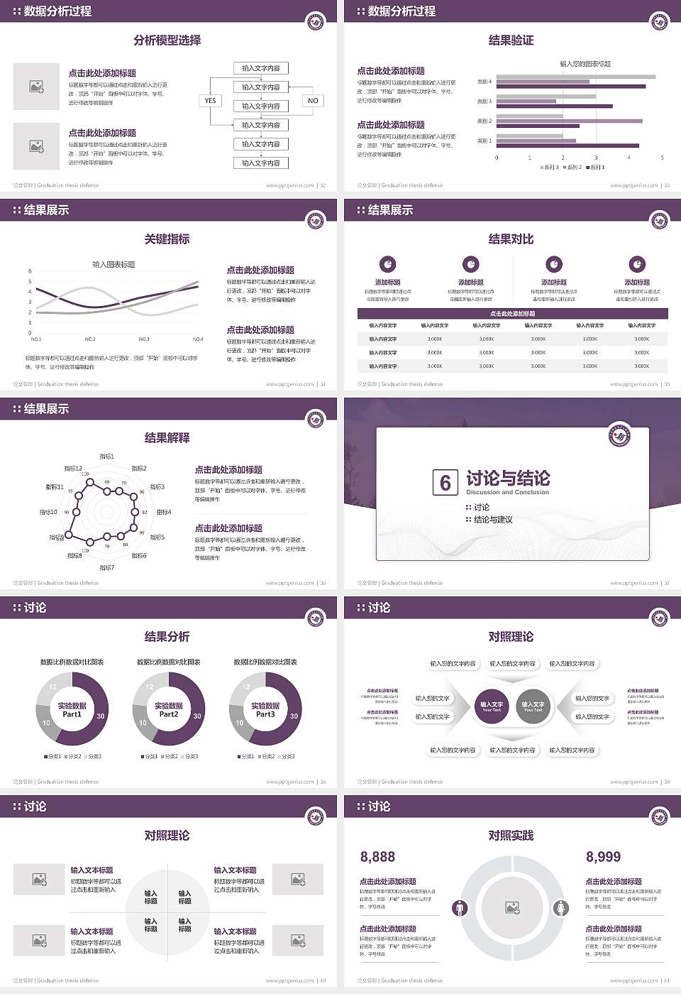 阳泉师范高等专科学校论文答辩标准PPT模板16:9格式幻灯片预览图5