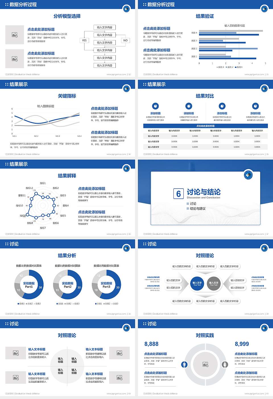山西国际商务职业学院论文答辩标准PPT模板16:9格式幻灯片预览图5
