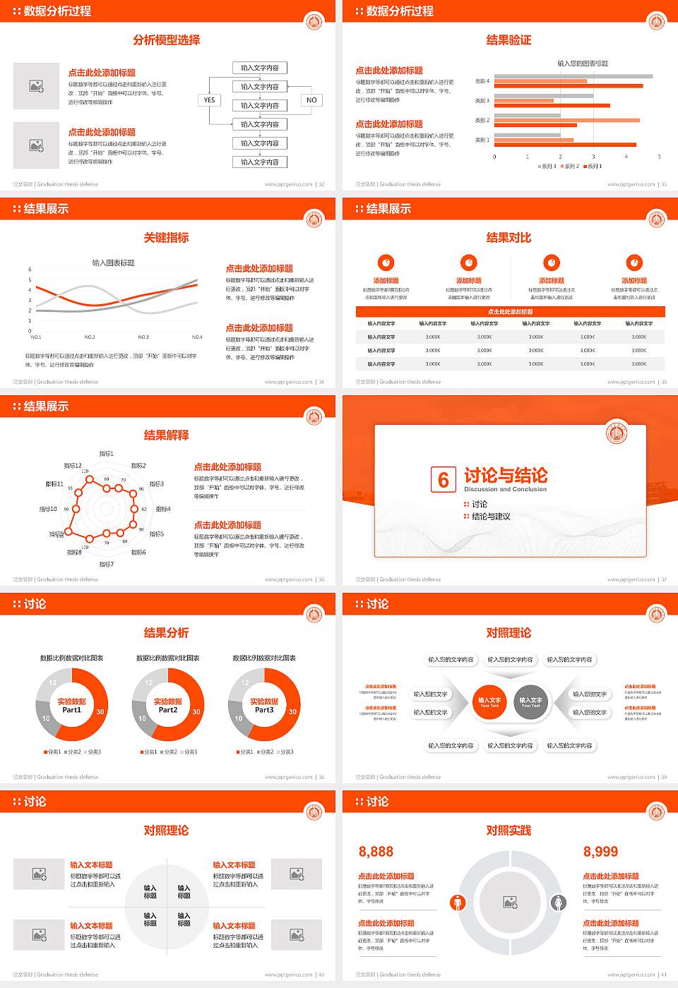 山东建筑大学论文答辩标准PPT模板16:9格式幻灯片预览图5