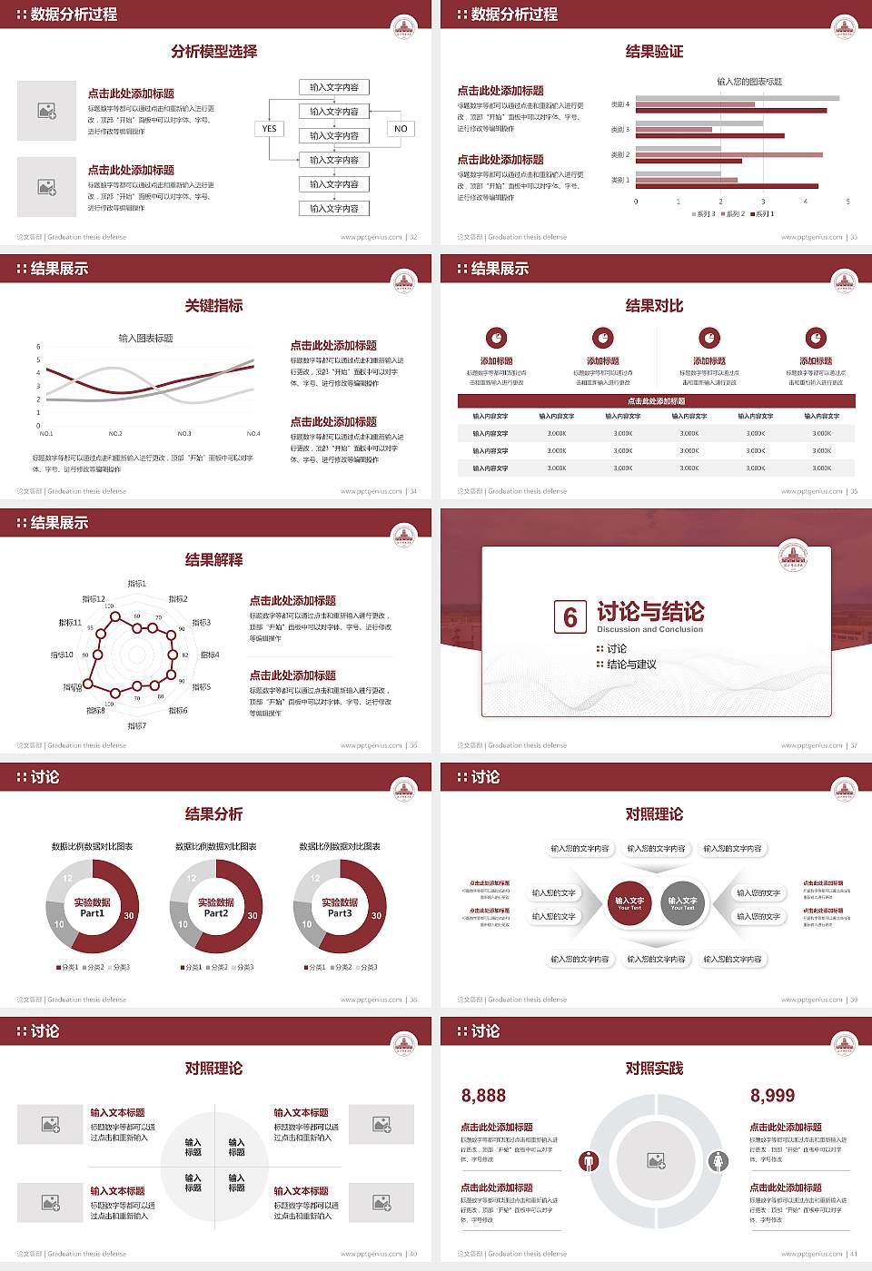 湛江科技学院论文答辩标准PPT模板16:9格式幻灯片预览图5