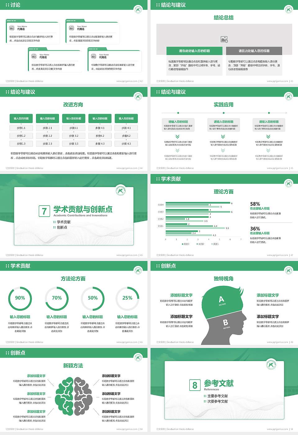山东凯文科技职业学院论文答辩标准PPT模板16:9格式幻灯片预览图6