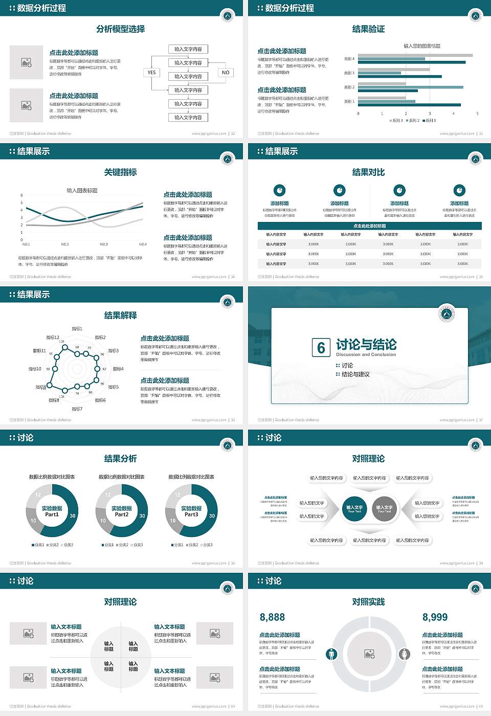 山东经贸职业学院论文答辩标准PPT模板16:9格式幻灯片预览图5