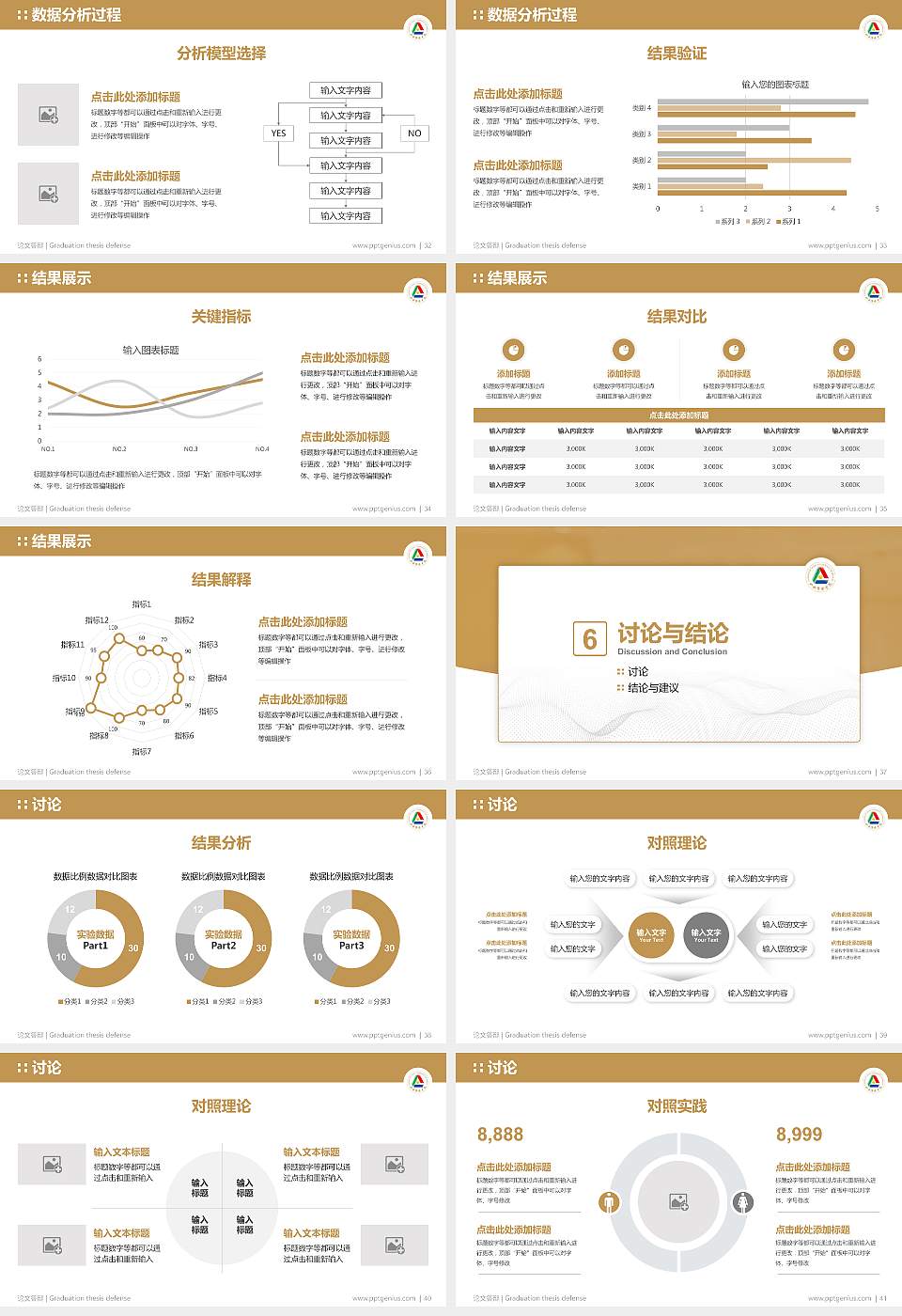 山西传媒学院论文答辩标准PPT模板16:9格式幻灯片预览图5