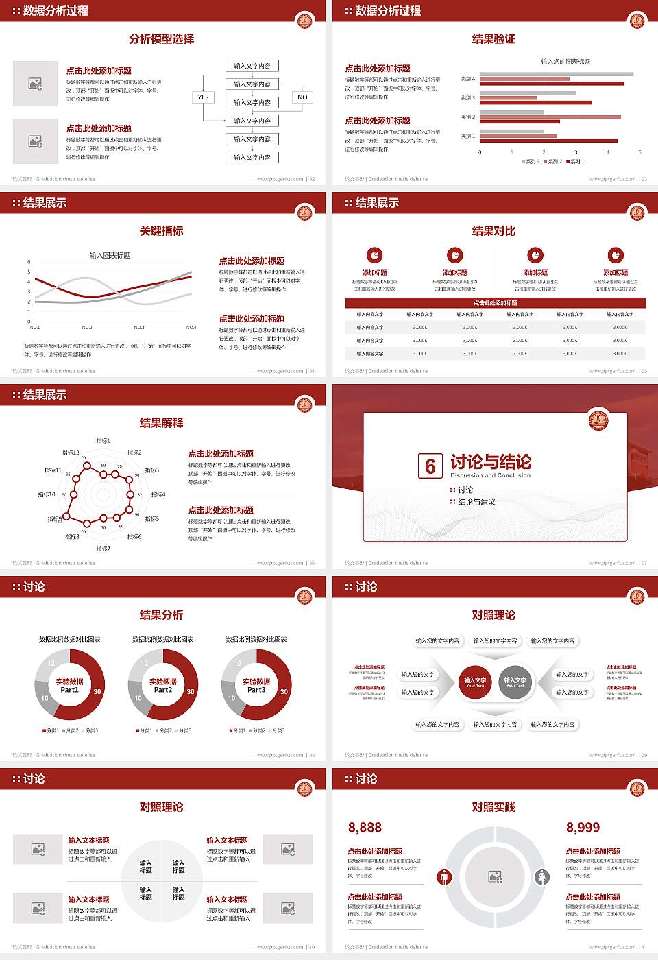 韶关学院论文答辩标准PPT模板16:9格式幻灯片预览图5
