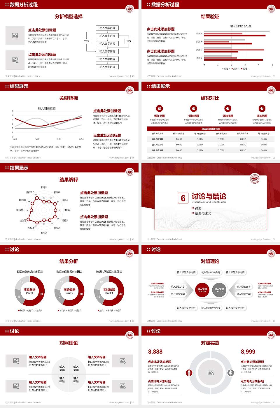 山东艺术设计职业学院论文答辩标准PPT模板16:9格式幻灯片预览图5