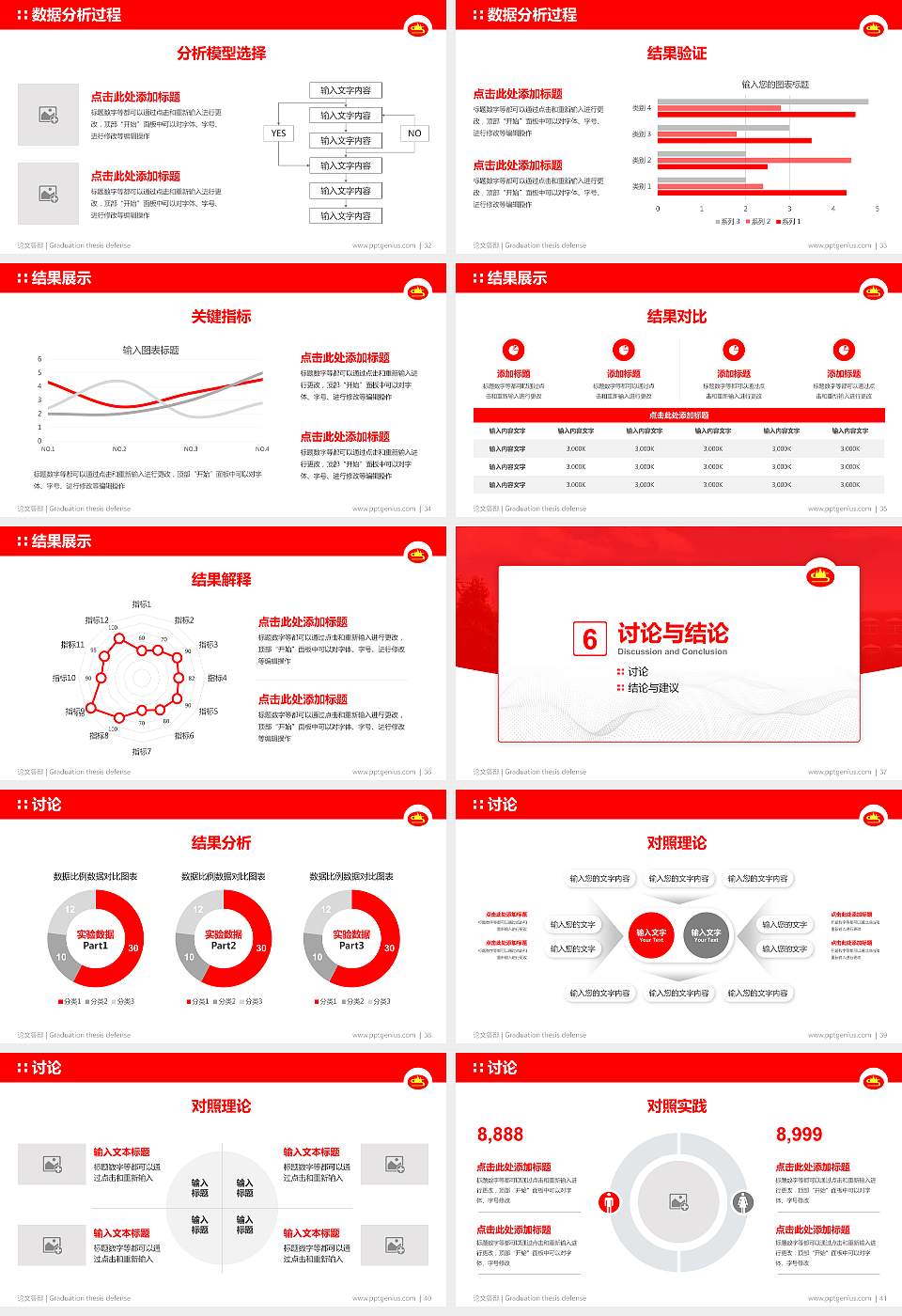 山西老区职业技术学院论文答辩标准PPT模板16:9格式幻灯片预览图5