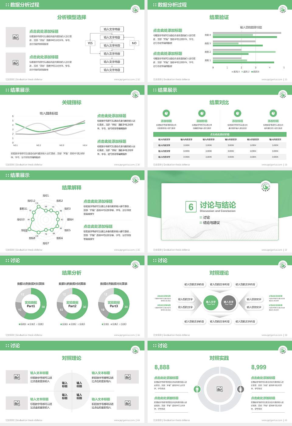 长治医学院论文答辩标准PPT模板16:9格式幻灯片预览图5