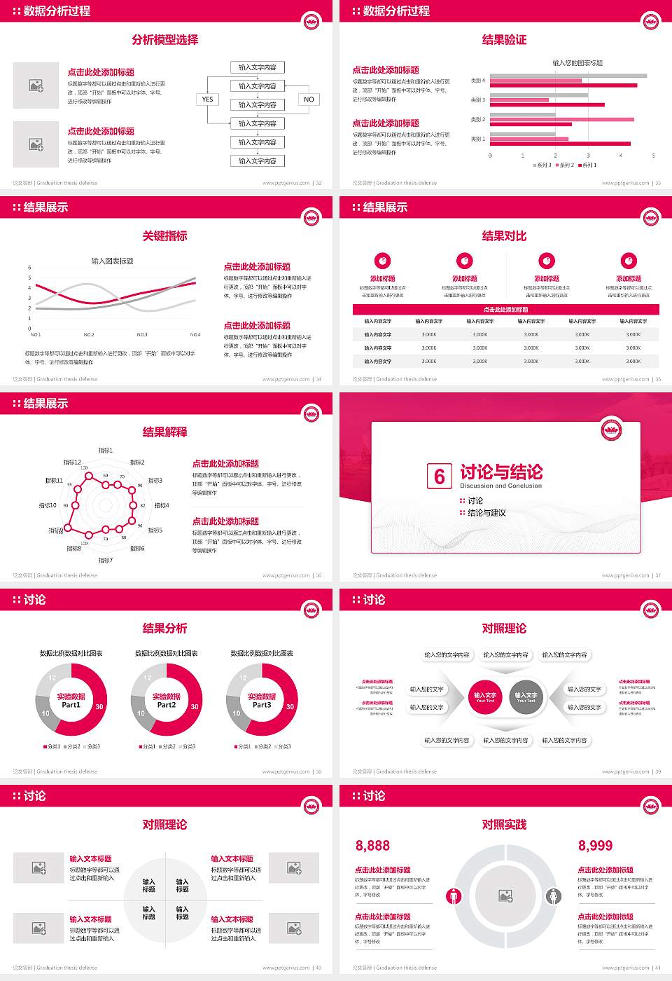 济南幼儿师范高等专科学校论文答辩标准PPT模板16:9格式幻灯片预览图5