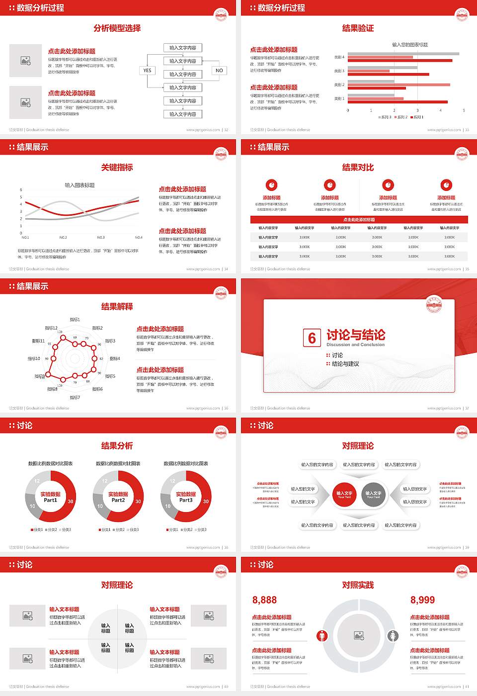 安庆师范大学论文答辩标准PPT模板16:9格式幻灯片预览图5