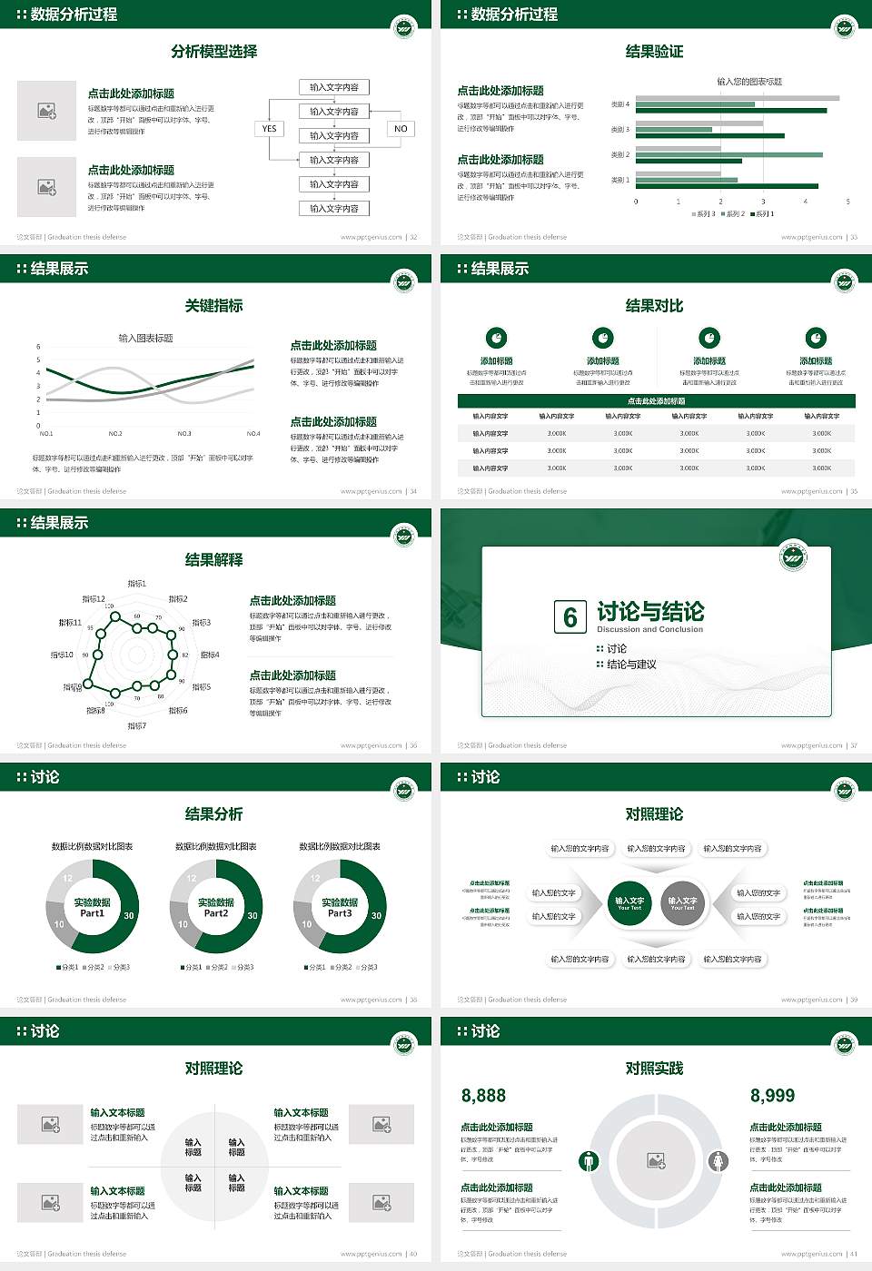 运城护理职业学院论文答辩标准PPT模板16:9格式幻灯片预览图5
