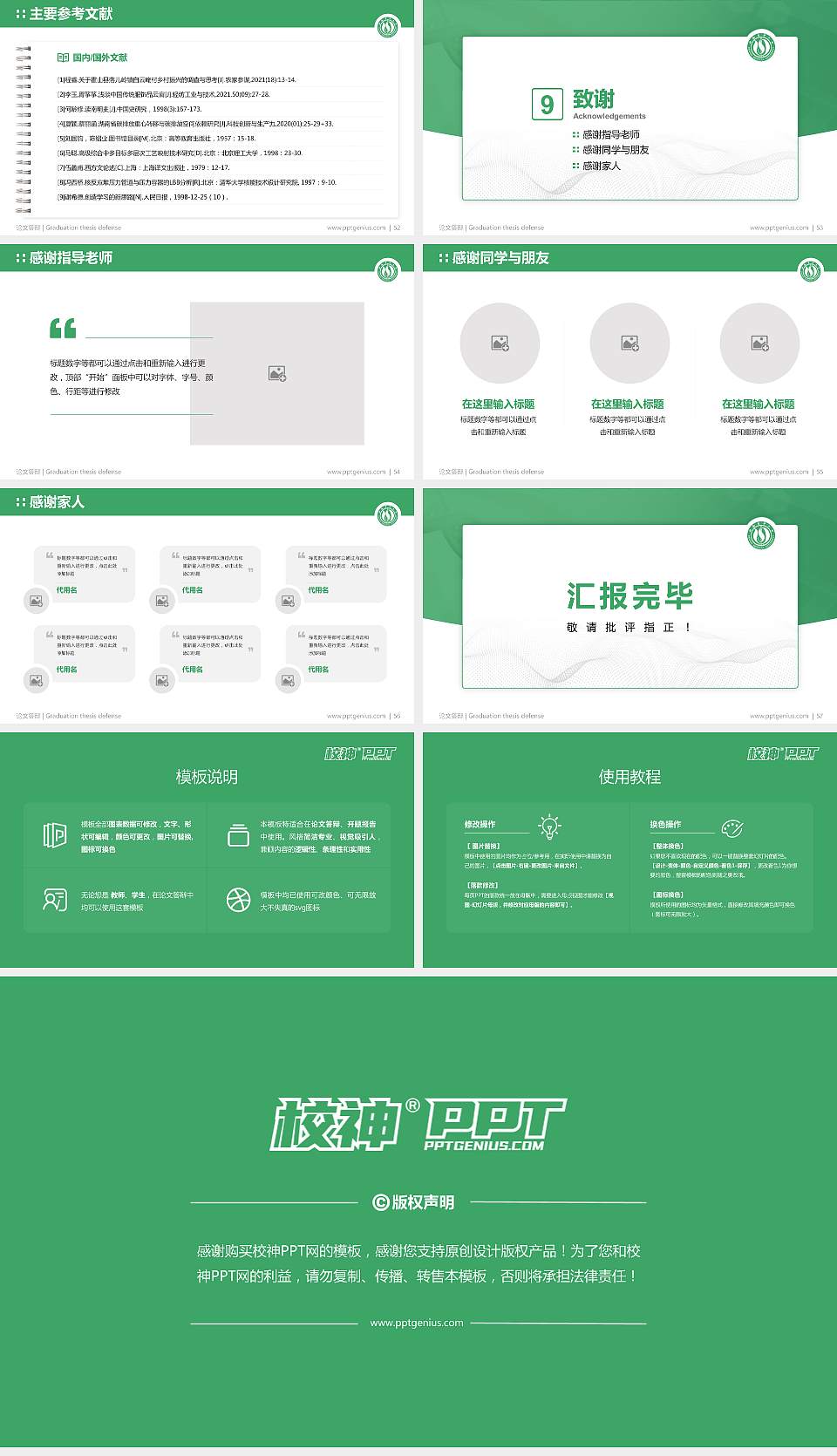 山西医科大学论文答辩标准PPT模板16:9格式幻灯片预览图7