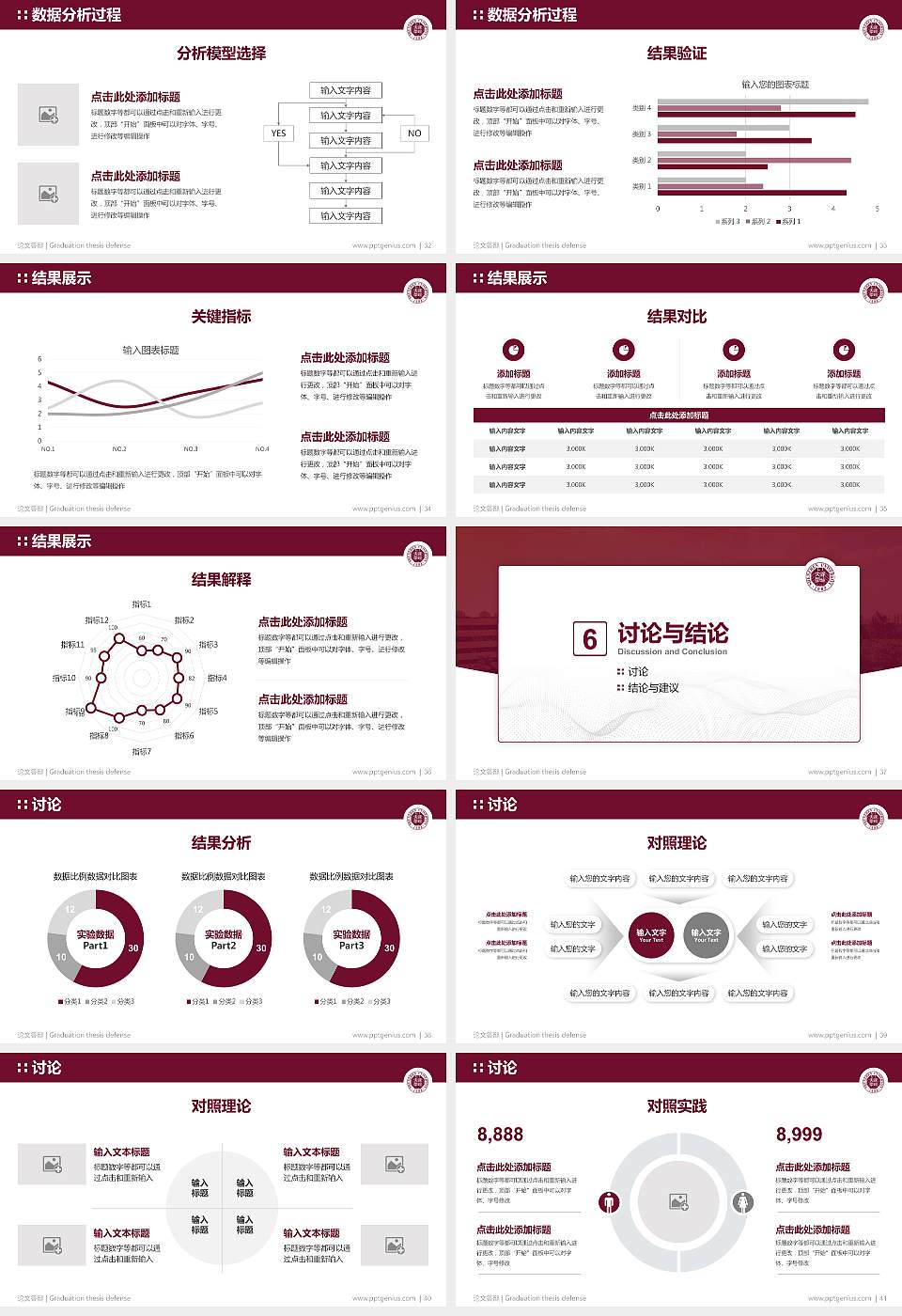 深圳大学论文答辩标准PPT模板16:9格式幻灯片预览图5