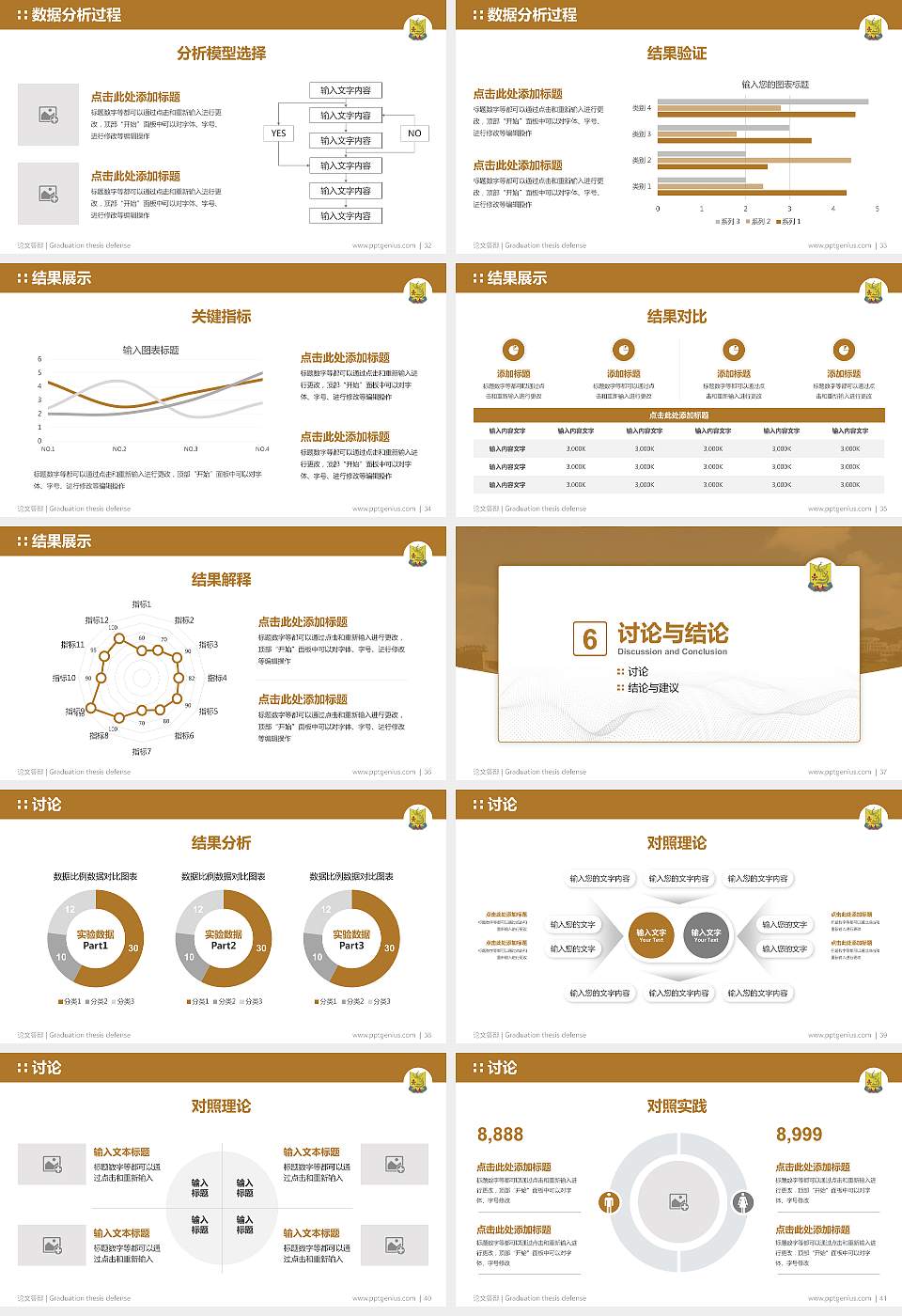 汕头大学论文答辩标准PPT模板16:9格式幻灯片预览图5