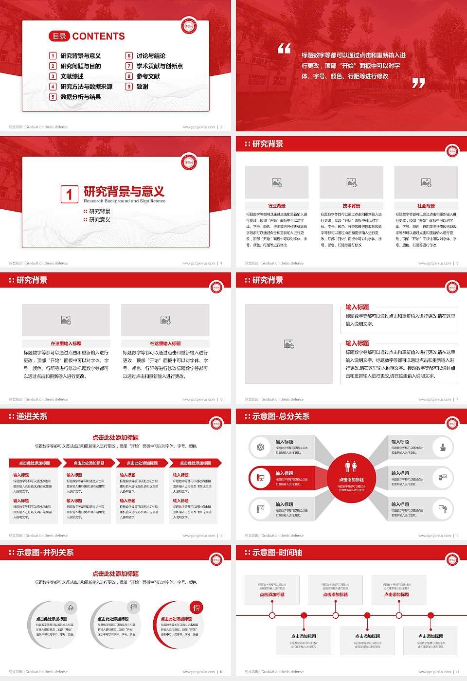 山东农业工程学院论文答辩标准PPT模板16:9格式幻灯片预览图2