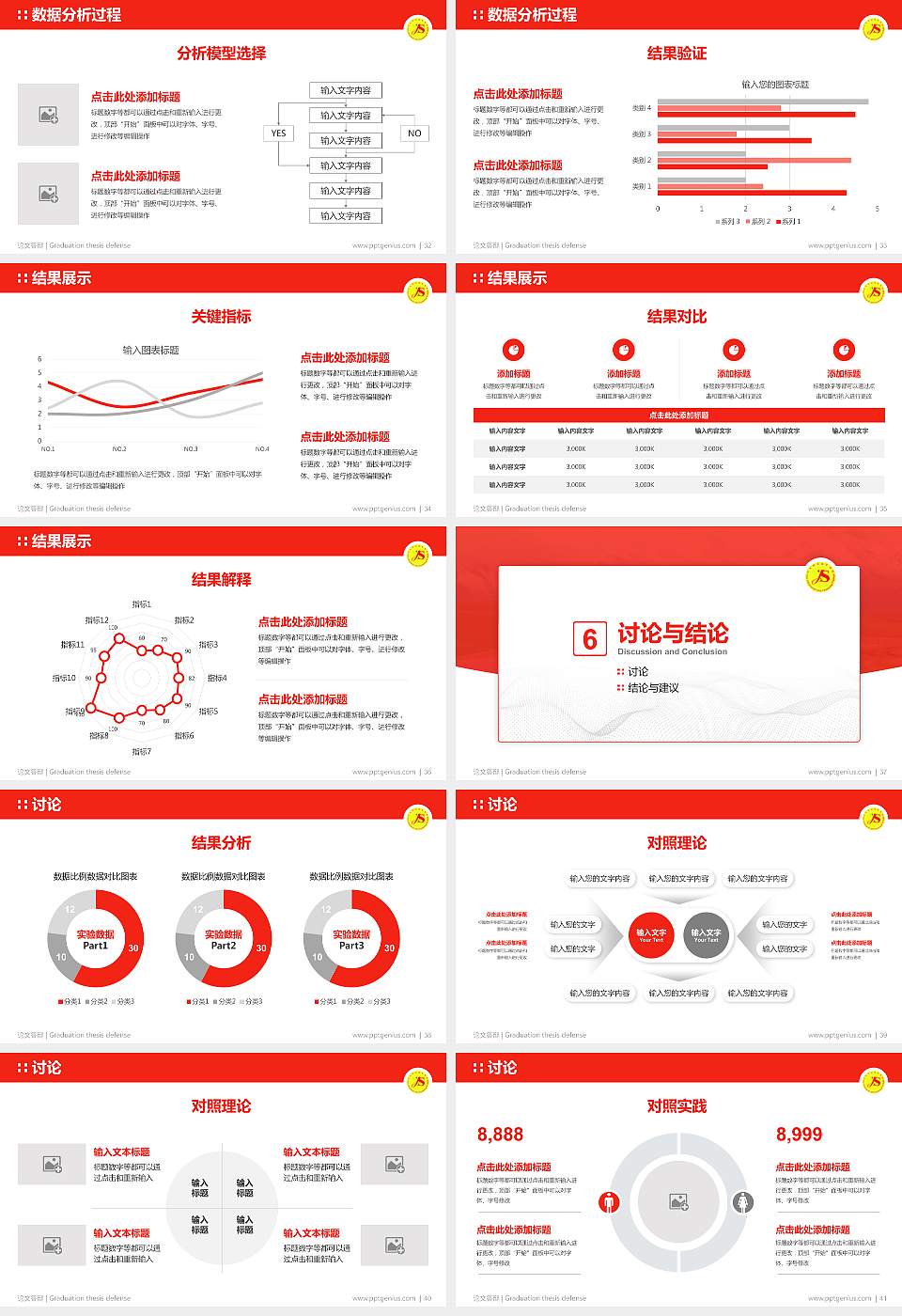 伊犁职业技术学院论文答辩标准PPT模板16:9格式幻灯片预览图5