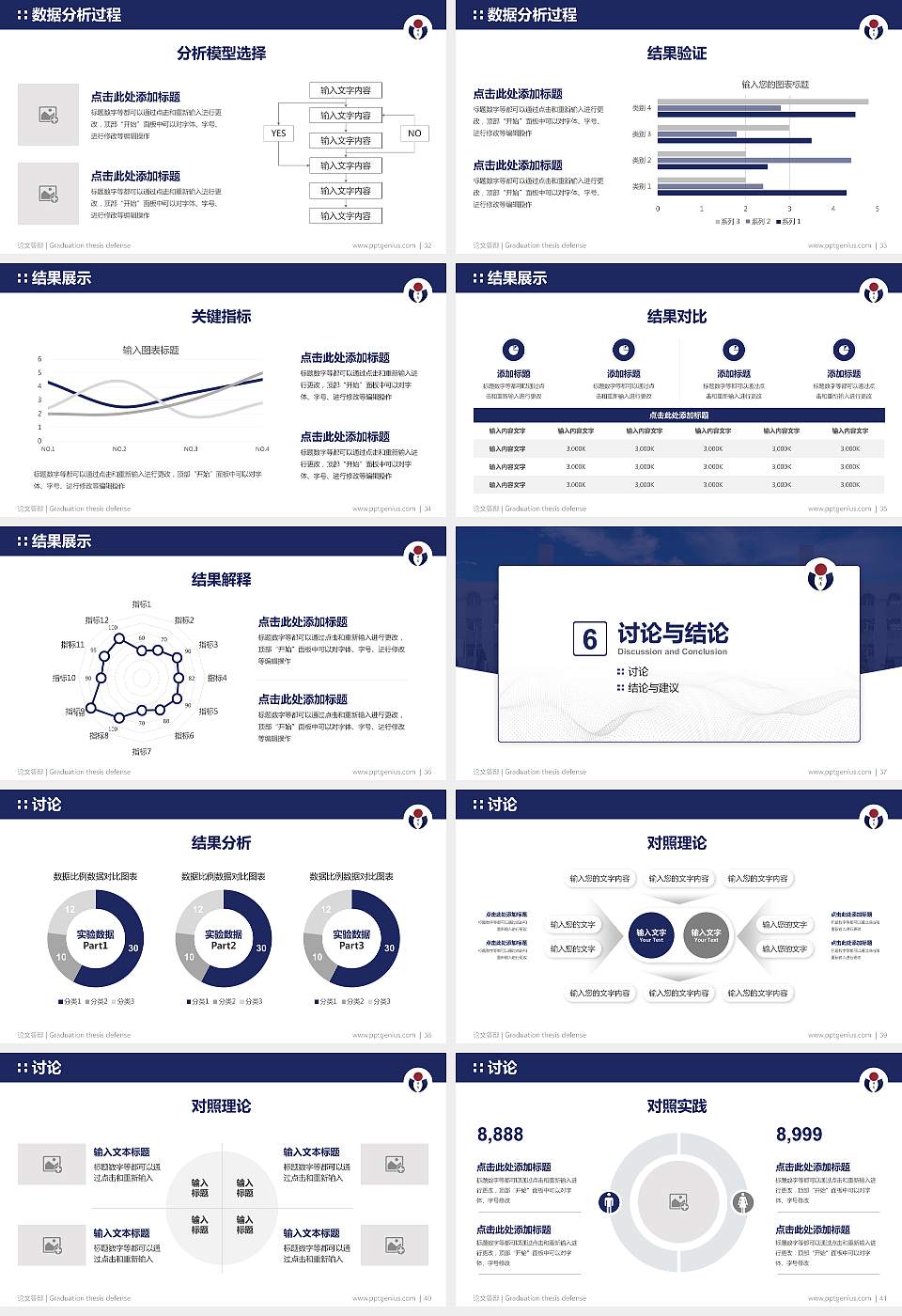 明达职业技术学院论文答辩标准PPT模板16:9格式幻灯片预览图5