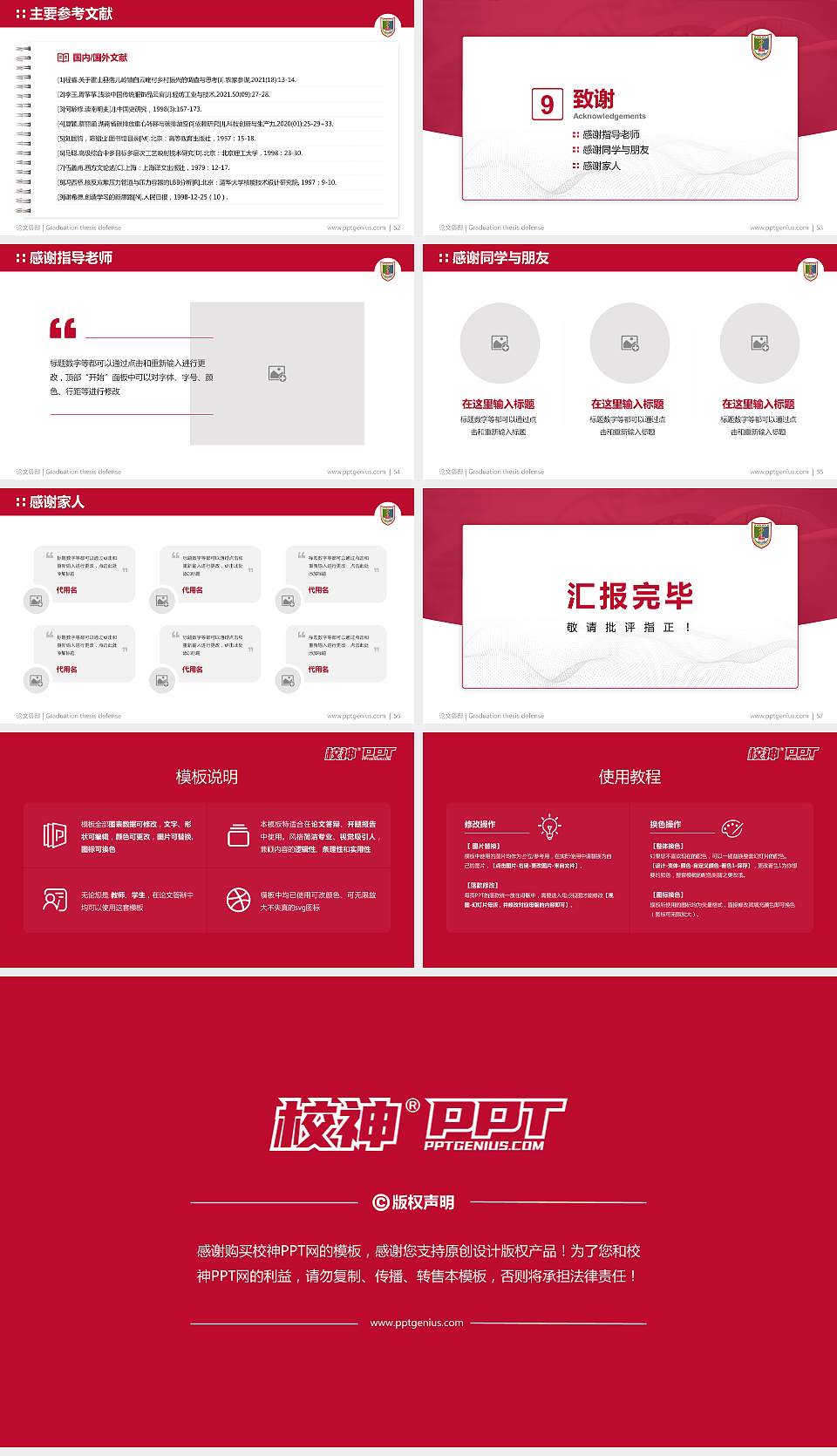 南京医科大学论文答辩标准PPT模板16:9格式幻灯片预览图7