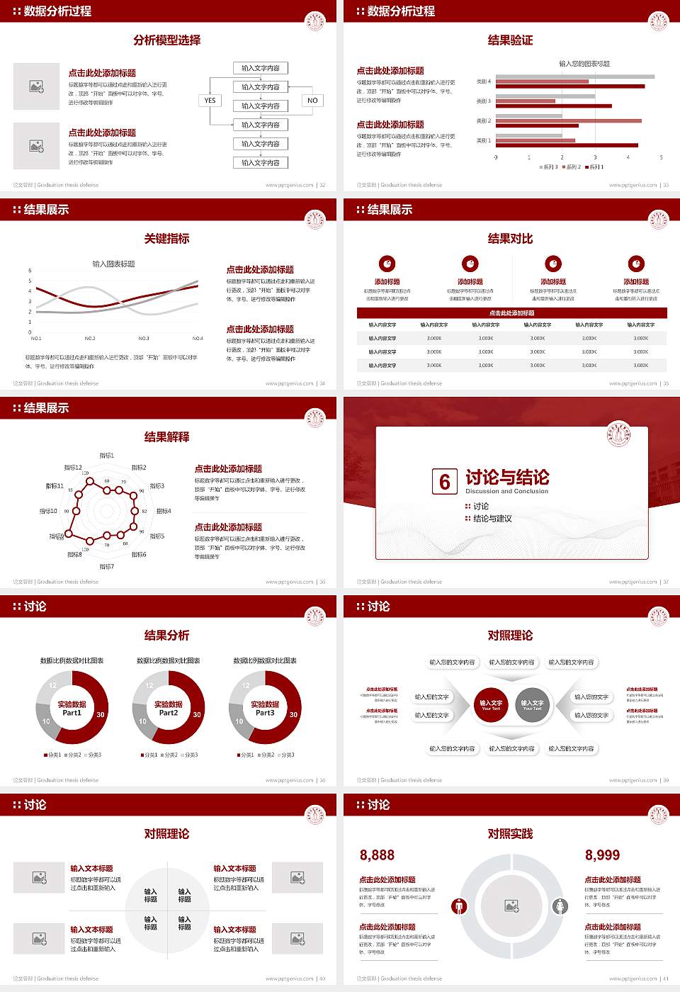 南通师范高等专科学校论文答辩标准PPT模板16:9格式幻灯片预览图5