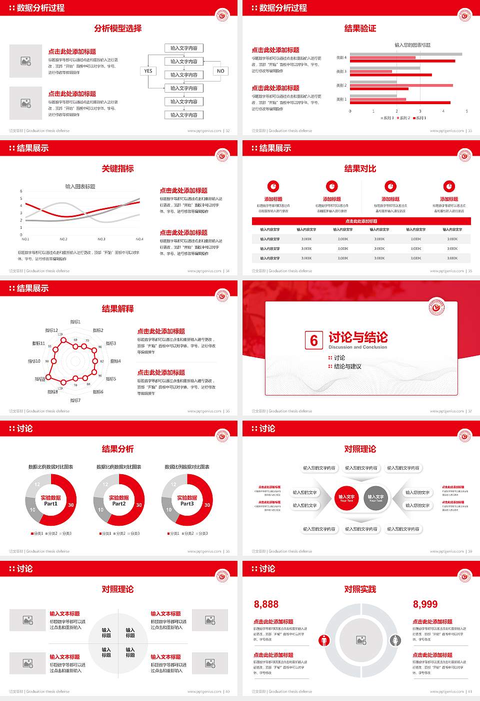 南宁师范大学师园学院论文答辩标准PPT模板16:9格式幻灯片预览图5