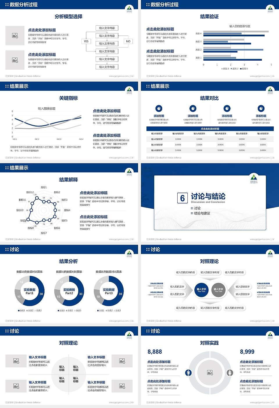 昆山杜克大学论文答辩标准PPT模板16:9格式幻灯片预览图5