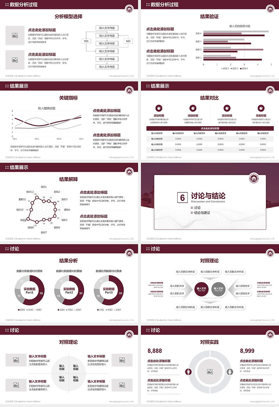 广东财贸职业学院论文答辩标准PPT模板16:9格式幻灯片预览图5