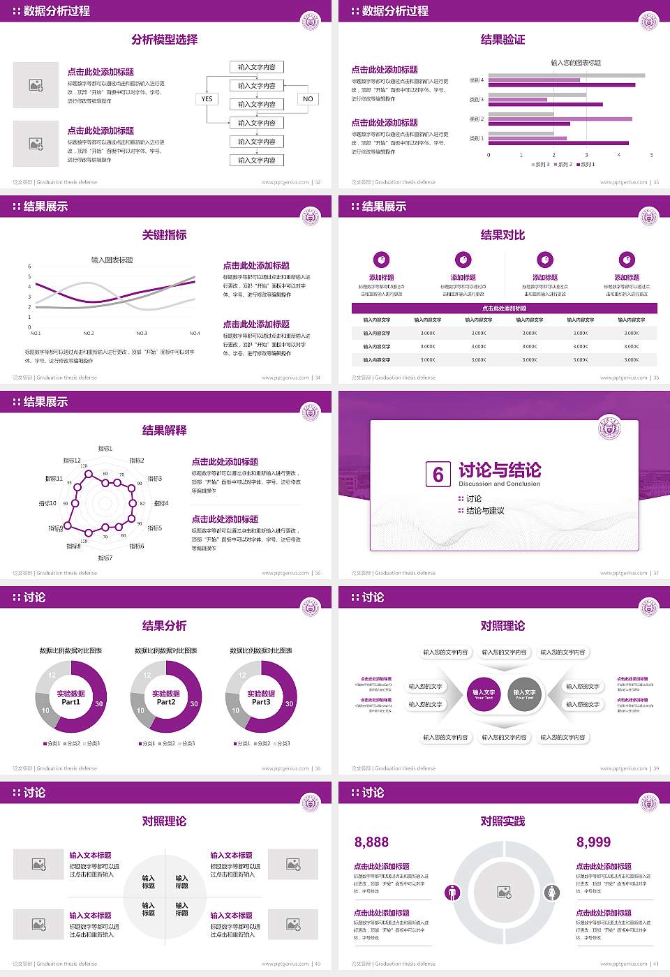 南京理工大学论文答辩标准PPT模板16:9格式幻灯片预览图5