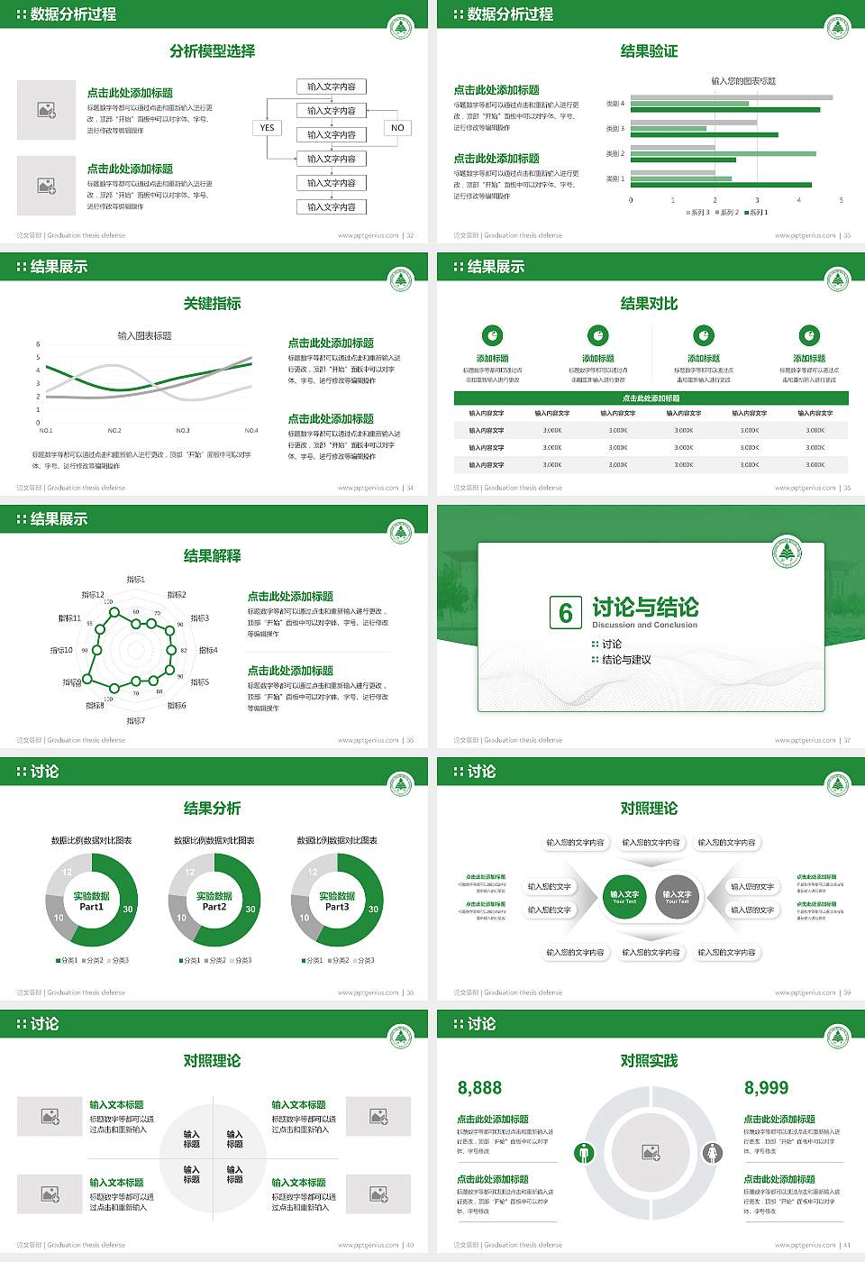 郑州澍青医学高等专科学校论文答辩标准PPT模板16:9格式幻灯片预览图5